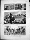 Old Leon Gambetta Accident Lost Sight Eye First Cabinet Council 1883 Victorian