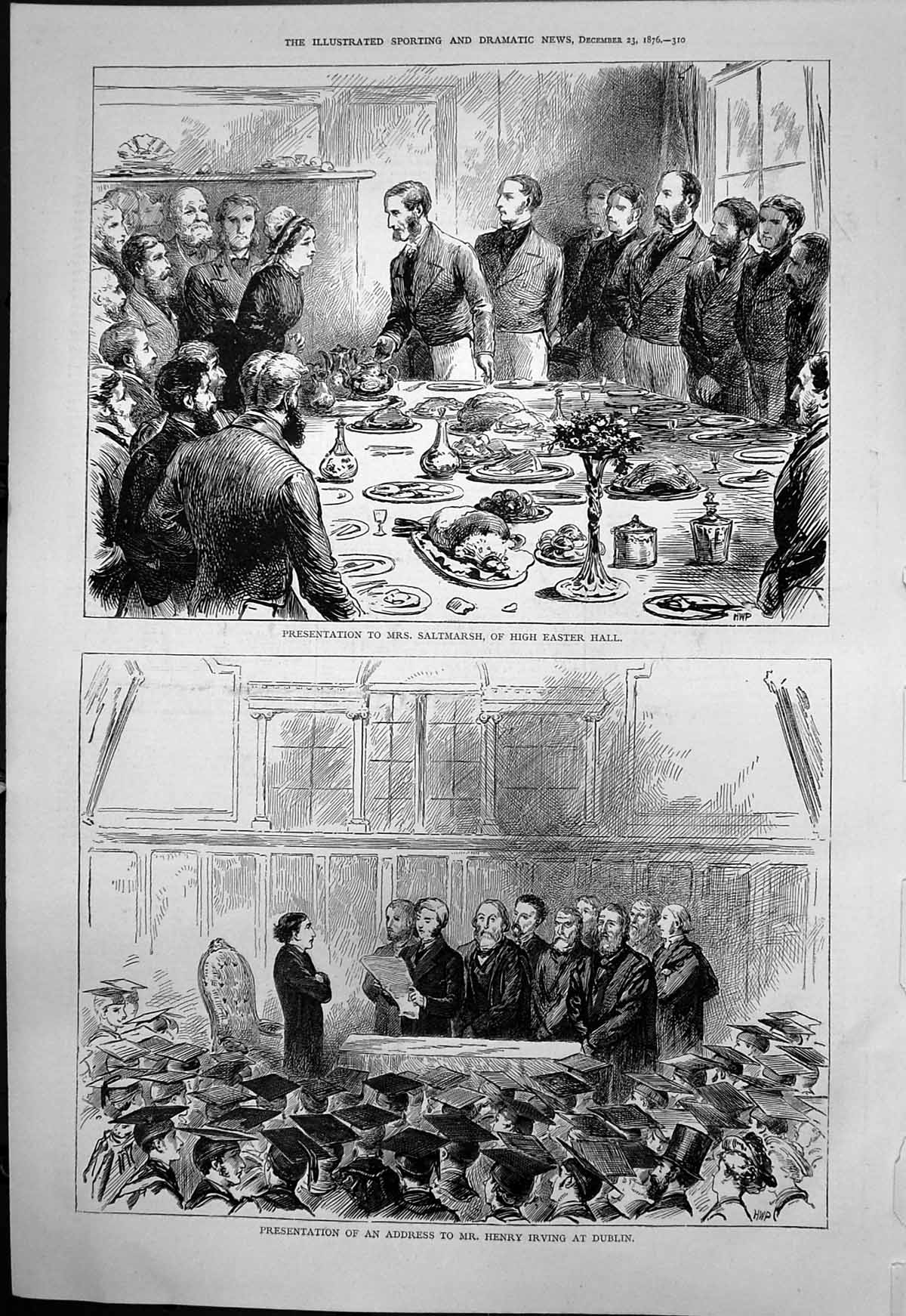 Old Presentation Mrs Saltmarsh High Easter Hall Henry Irving Dublin18 19th