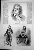 Old Print Frederick Lemaitre Characters Robert Macaire Pere Gachette 1876 19th