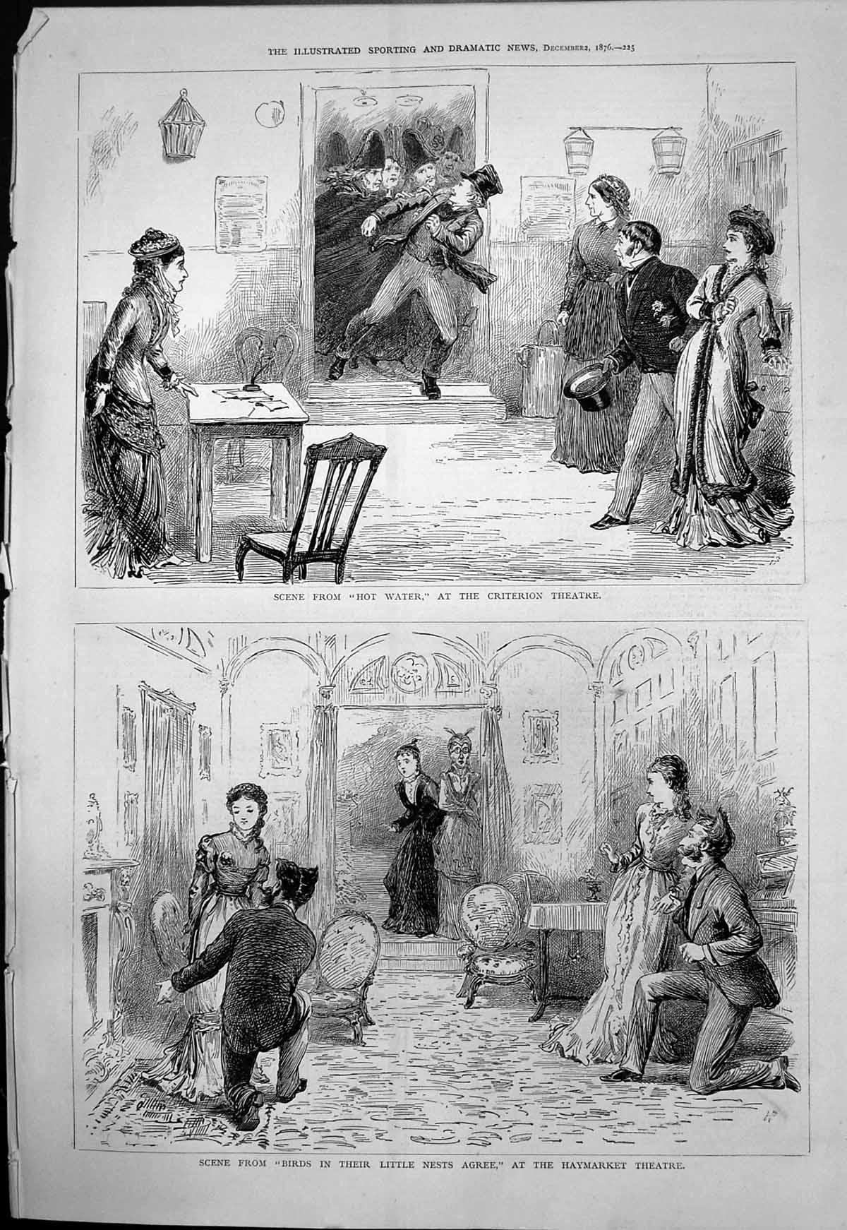 Old Hot Water Criterion Theatre Birds Their Nests Agree Haymarket 187 Victorian