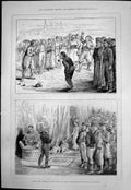 Old Antique Print Sport Drama Seat War Irving Montague Balls Acting 1876 19th
