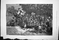 Antique Old Print Scene Paris Zoo Vierge Visitors Camels Ostrich Ponies 1876