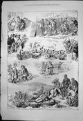 Antique Print Grouse Shooting 12Th August Railway Station Lord Resting 1876