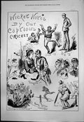 Old Wicket Notes Captious Cricket Harry Furniss Bowling Maiden Over18 19th