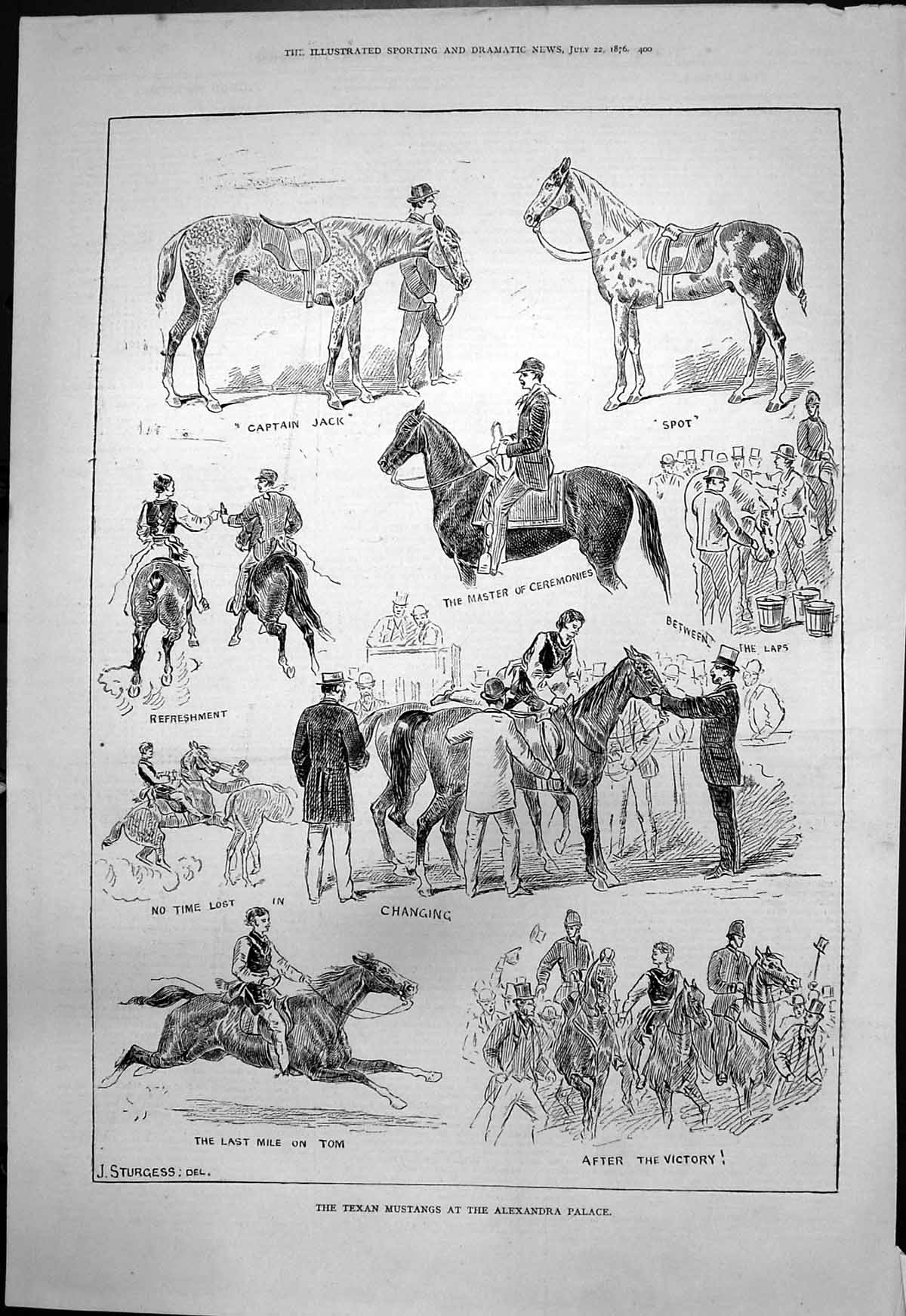 Old Texan Mustangs Alexandra Palace J Sturgess Master Ceremonies 1876 Victorian