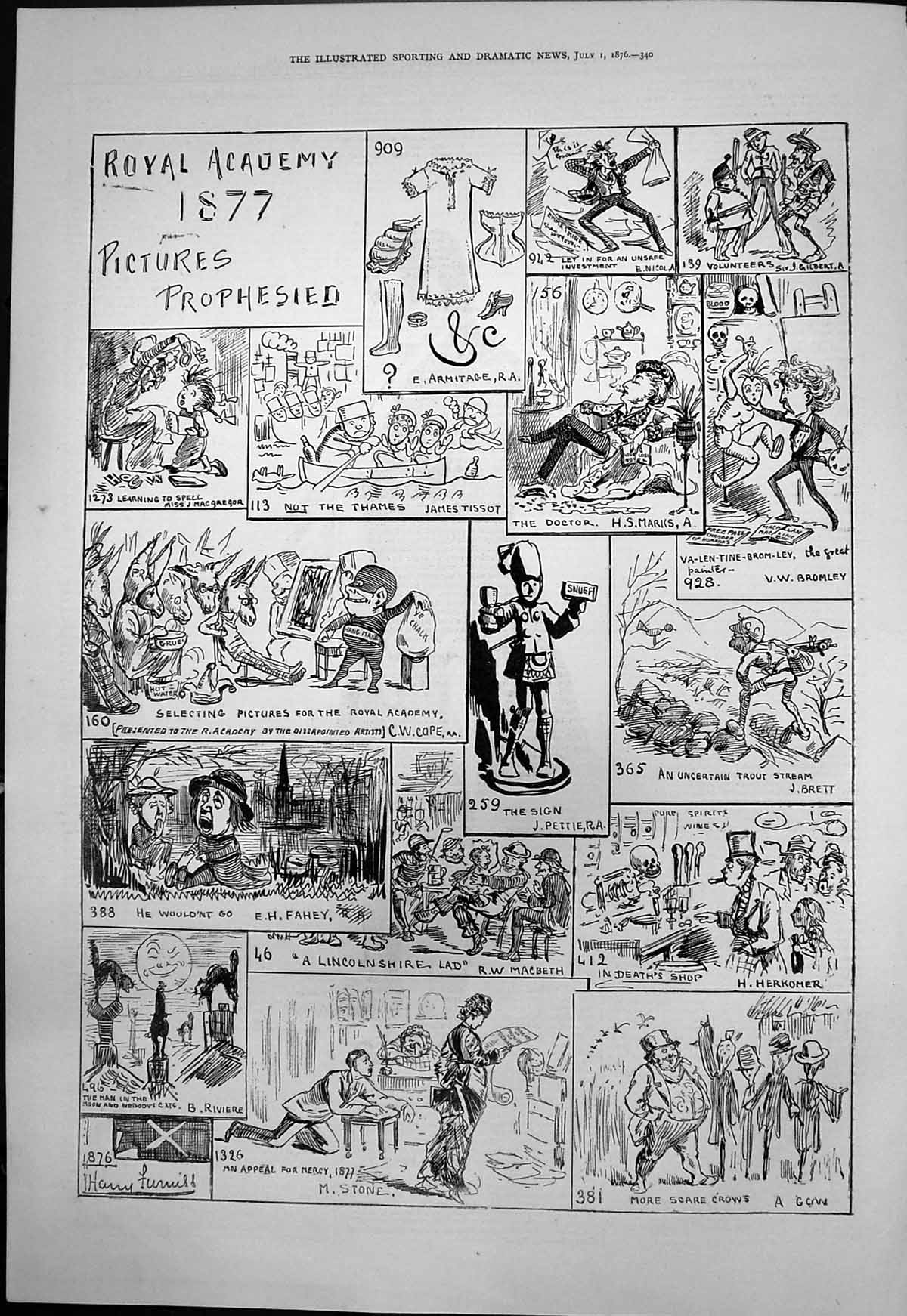 Old Royal Academy 1877 Pictures Prophesied Appeal Mercy Deaths Shop18 Victorian