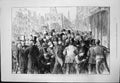 Antique Old Print Excitement Strand Window Sporting Dramatic News Office 1876