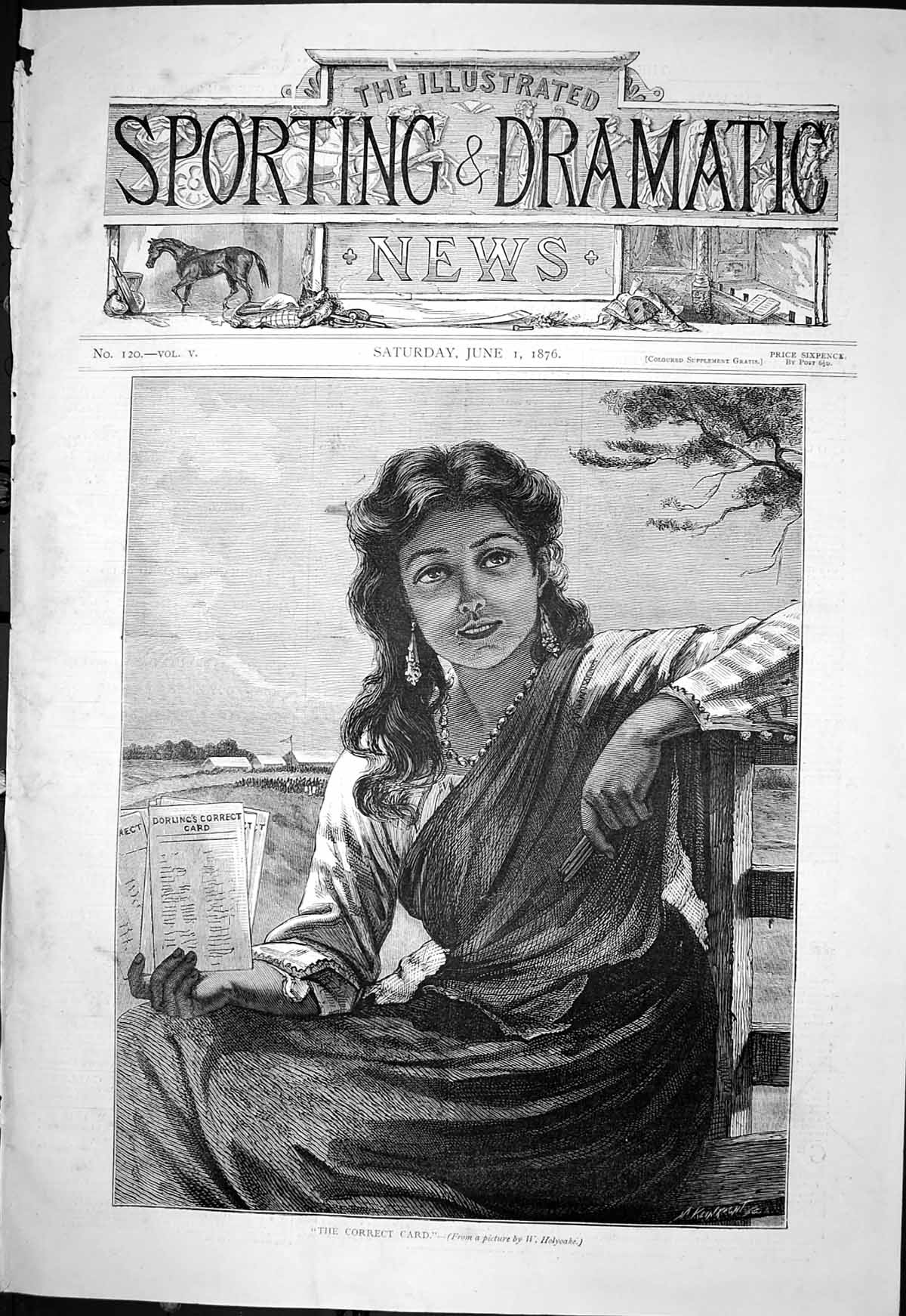 Antique Print Correct Card W Holyoake Woman Hing Dorlings Correct Card1876 19th
