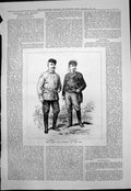 Original Old Antique Print Pen Pencil War A Forbes F Villiers 1876 Victorian