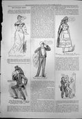 Old Print Captious Critic Play Ethels Revenge Major Bruce Fortescue 1876 19th