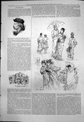 Antique Old Print By The Bye Sketch Mr Bravo American Crossed Atlantic 1876