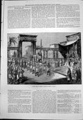 Old Antique Print Scene Verdis Famous Opera Aida Translated Russian 1876 19th