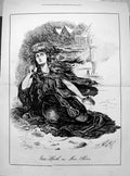 Antique Print Miss Heath As Jane Thore Woman Long Hair Snow M Stretch 1876 19th
