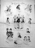 Antique Old Print Extracts Press Wanted Ballet Ladies Wanted Partner ÔøΩ50 1876