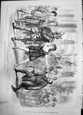 Original Old Antique Print Scene Blue Beard Charing Cross Theatre 1874 19th