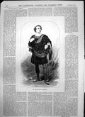 Original Old Antique Print Mr Charles Kean As Hamlet 1874 19th