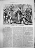 Antique Print Amy Robstart Standard Theatre She Stoops Conquer Hamlet 1874 19th