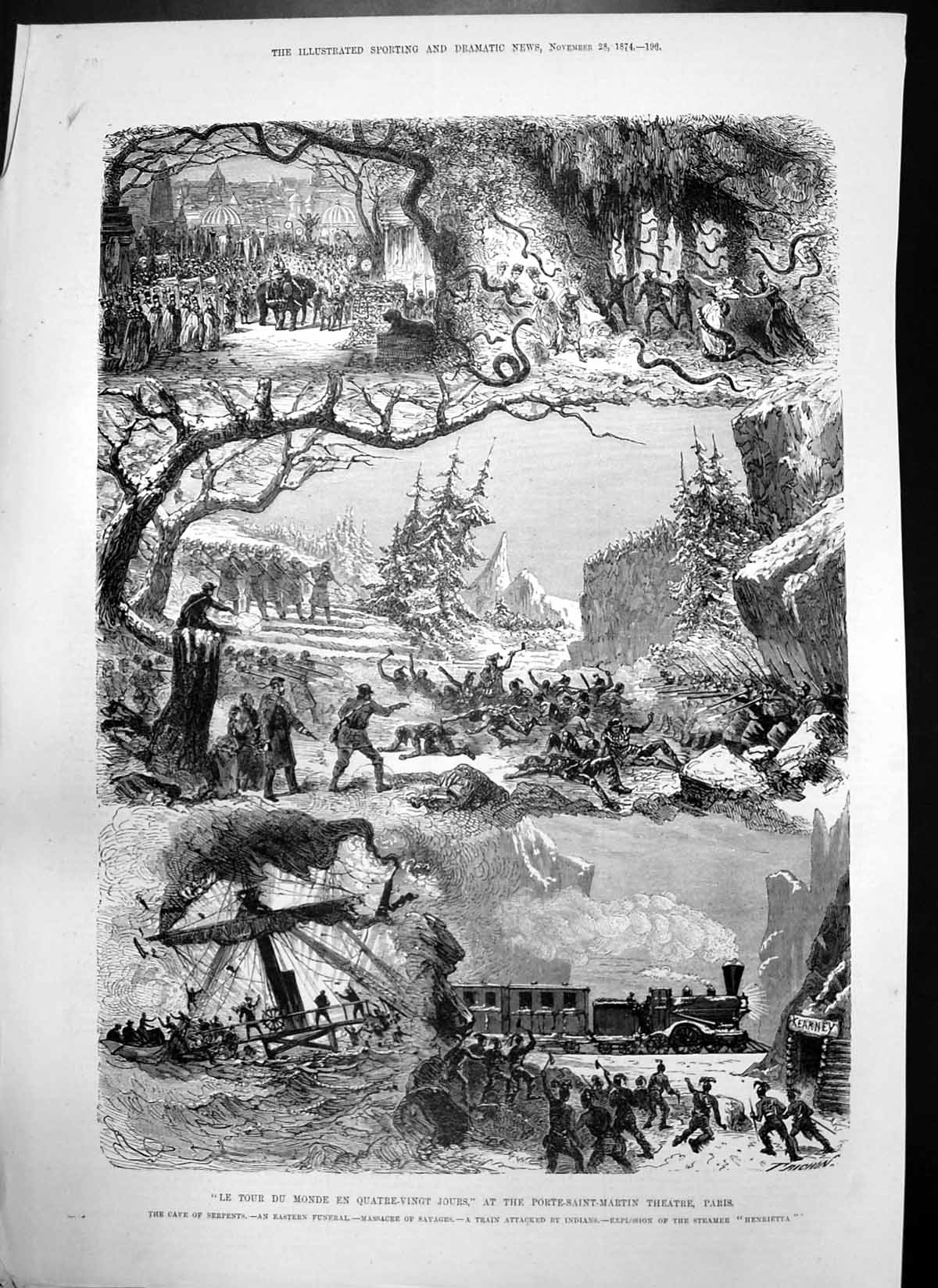 Old Tour Du Monde En Quatre Vingt Jours Porte Saint Martin Theatre187 Victorian