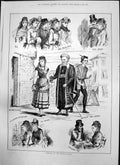Old Sketches Crystal Palace Promenade Love Birds Merchant Venice 1874 Victorian