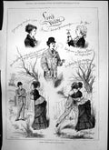 Antique Old Print Loves Victory Dower Wilson F Wentworth Maid Loved Man 1874