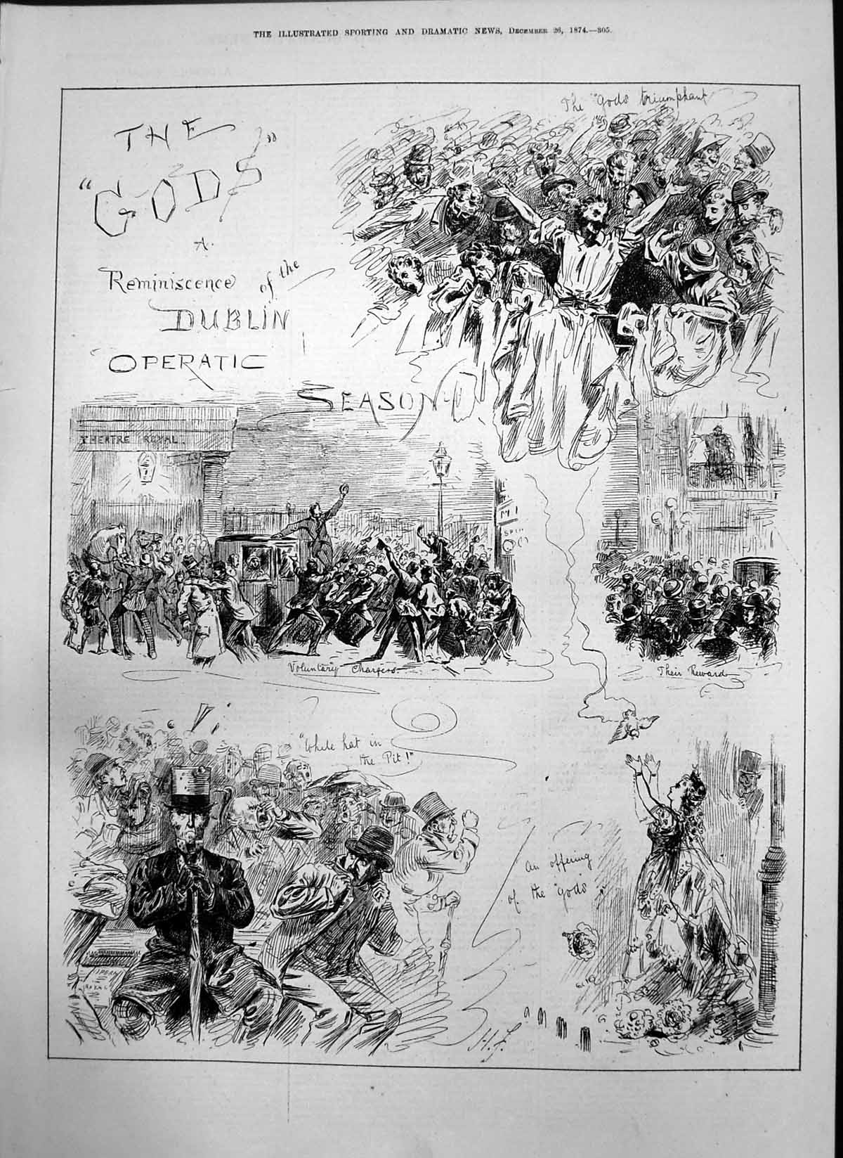 Old Gods Reminiscence Dublin Operatic Season Voluntary Chargers 1874 Victorian