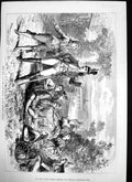 Original Old Antique Print Scene Les Pres Saint Gervais Oriterion Theatre 1875