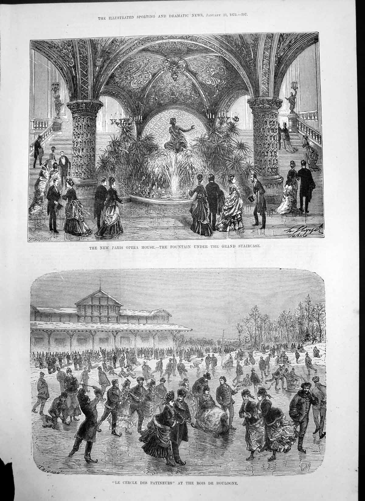 Old Le Cercle Des Patineurs Bois De Boulogne New Paris Opera House 18 Victorian
