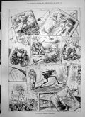 Antique Print Sporting Dramatic Valentines Goody Twanky Mr Vanderpump 1875 19th