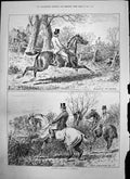 Old Hunting Sketches Contrast Plenty Hand Had Enough Turning Back1875 Victorian