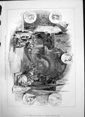Antique Old Print Scene Drama La Fille De Roland Theatre Francais Paris 1875