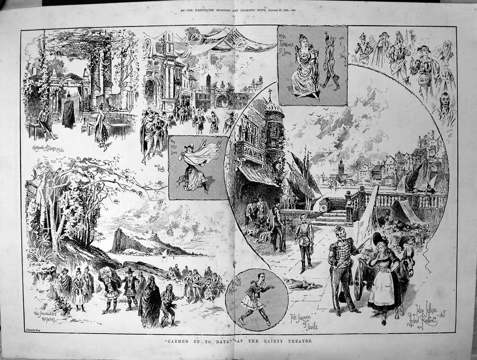 Old Carmen Up To Data Gaiety Theatre Smugglers Retreat Bull Ring 1890 Victorian