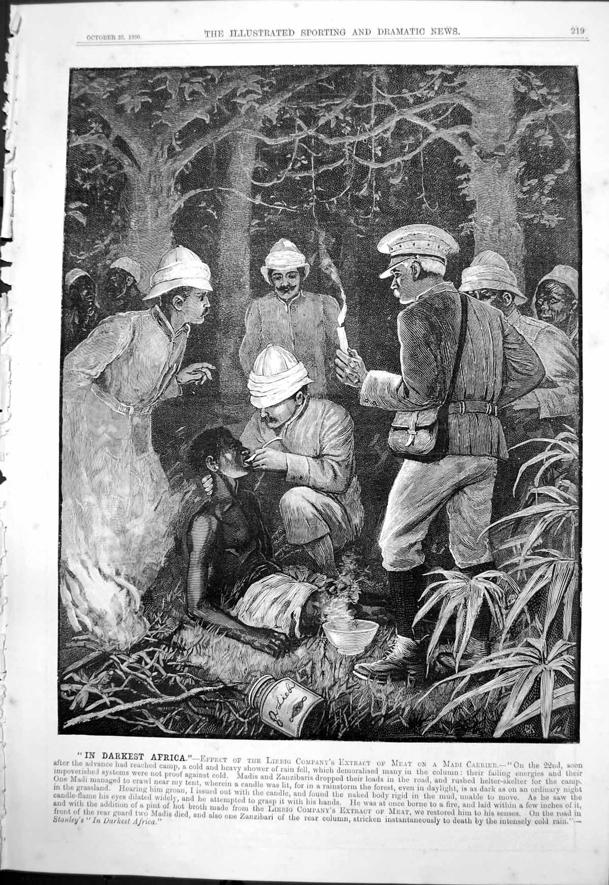Old In Darkest Africa Effect Liebig Cos Extract Meat Madi Carrier 189 Victorian