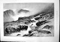 Original Old Antique Print Storm Highlands Charles Stuart Deer River Hills 1890