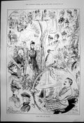 Old Print Celtic Fete Glasgow Harpsichord Dr H Parry London Symphony 1890 19th