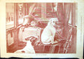 Old Antique Print Going Away For Christmas Dogs Luggage Golf Clubs 1890 19th