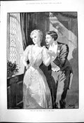 Old Antique Print Ring Out False Ring In True H Davie Couple Window 1891 19th