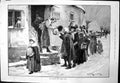 Old Print Millers New Years Dole Ge Robertson Handing Out Bags Snow 1891 19th