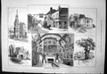 Old Print Cheshunt Waltham Cross Temple Bar Theobalds Park Goffs Oak 1891 19th