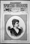 Original Old Antique Print Portrait Miss Emma Chambers 1891 19th