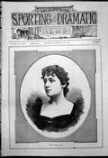 Original Old Antique Print Portrait Miss Helena Dacre 1891 19th