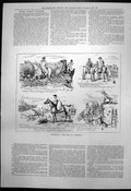 Antique Old Print Beckfords Thoughts On Hunting Huntsman Rustic Hounds 1891