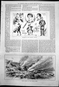 Old Antique Print Gorse Burning Western Moors Jean Gerardys Concert 1891 19th