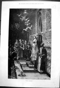Old Print Musical Honours Simone Martin Playing Musical Instruments 1891 19th