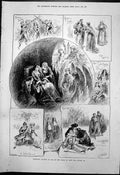 Antique Print Tableaux Vivants In Aid Home Rest Nurses Queen Katherine 1891
