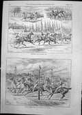 Old Alexandra Park Trotting Club Polo Hurst Park Lancers Hussars 1891 Victorian
