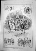 Old Print Maske Flowers Inner Temple Kawasha Pavaz Silenus Primavera 1891 19th
