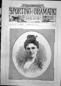 Old Portrait Miss Nellie Ganthony Young Woman Curly Hair Ribbon 1891 Victorian