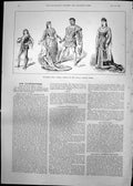 Original Old Antique Print Sketches Verdis Otello Royal Italian Opera 1891 19th