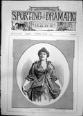 Old Antique Print Madame Laura Schirmer Woman Curly Hair Hing Dress 1891 19th