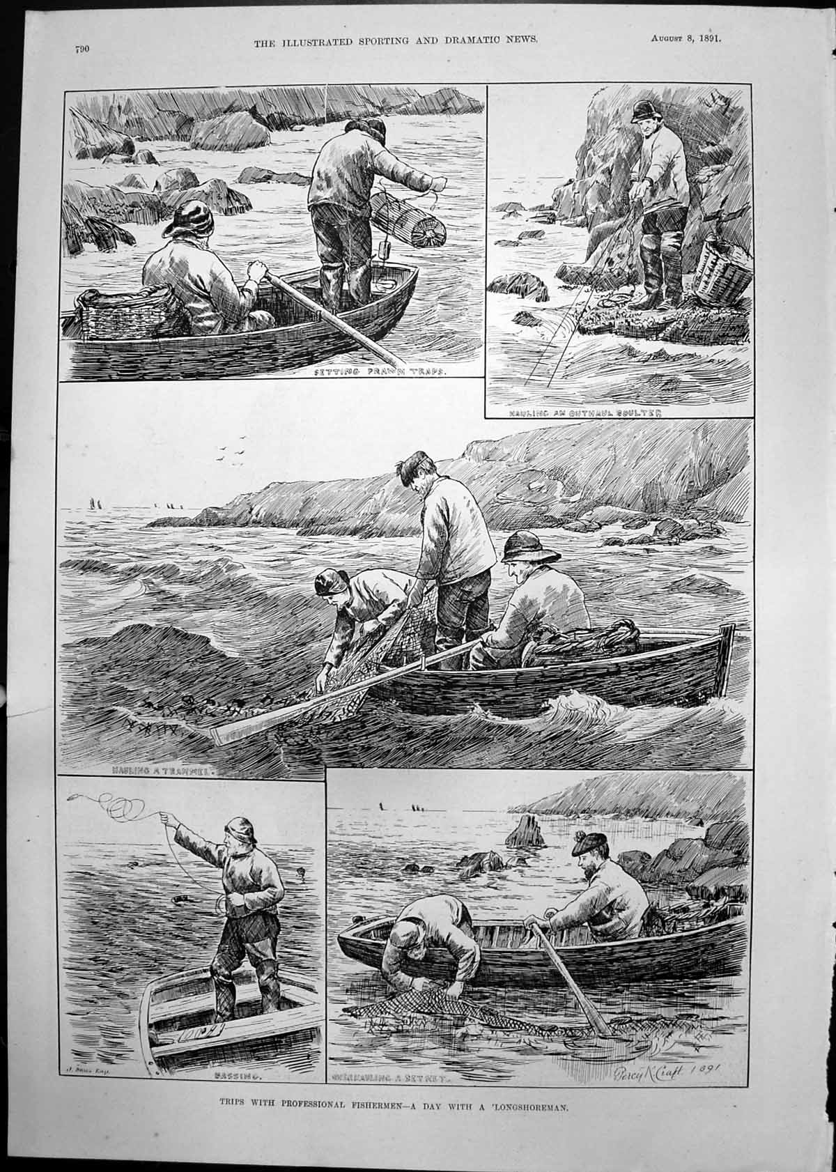 Old Trips With Pressional Fishermen Day With Longshoreman P Craft1891 Victorian